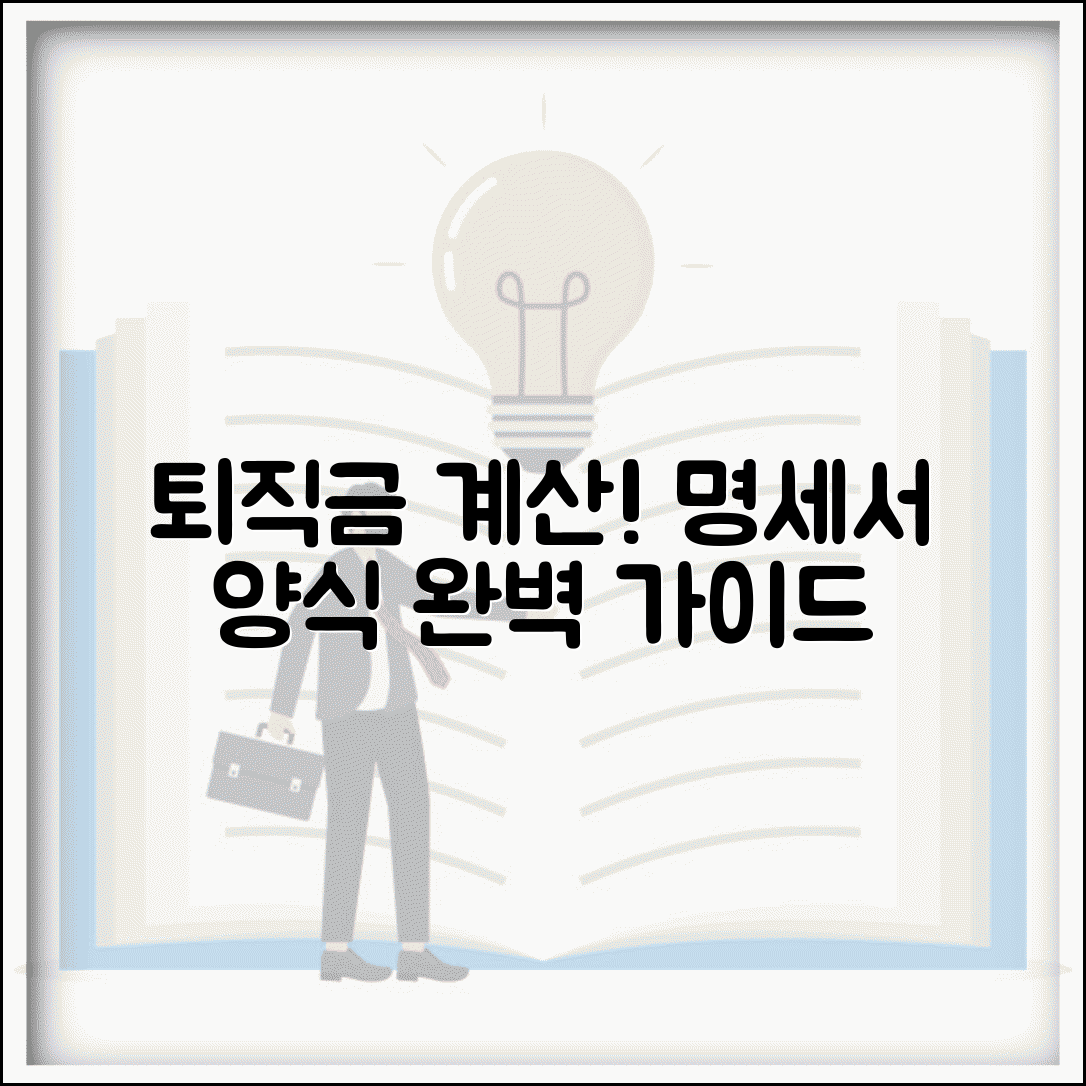 퇴직금 계산서 작성법 | 퇴직금 명세서 양식 및 기재요령