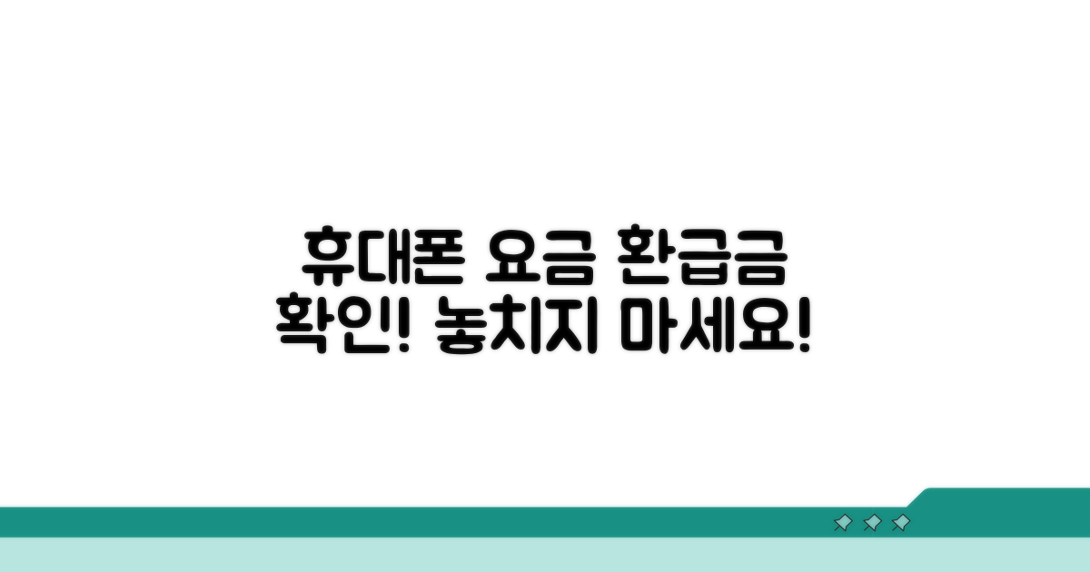 휴대폰 요금 미환급금 확인 방법