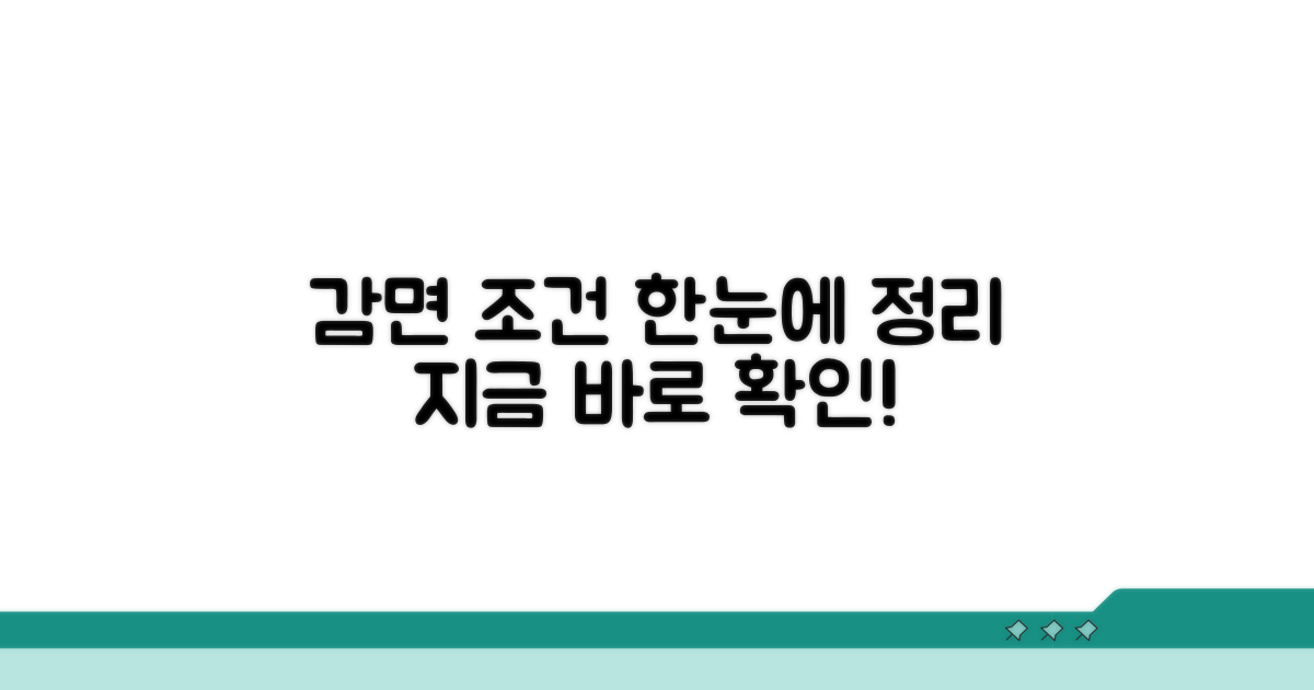감면 조건 한눈에 보기
