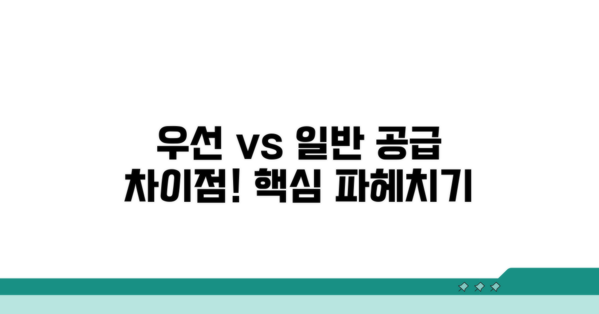 우선공급 일반공급 차이점