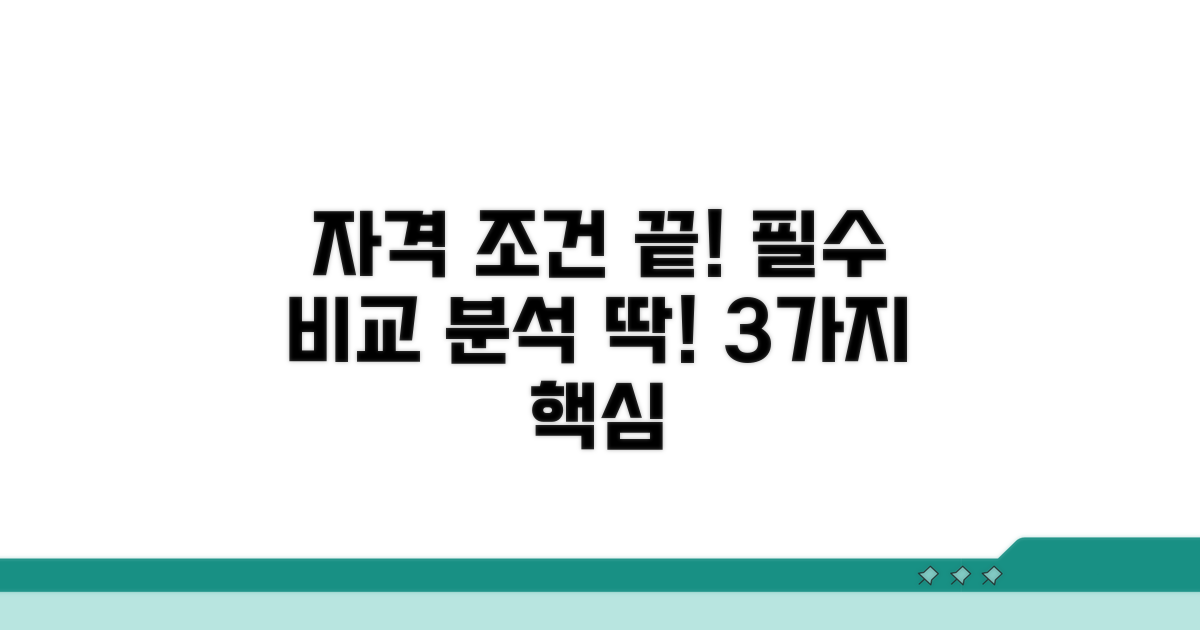 자격 조건 비교 분석