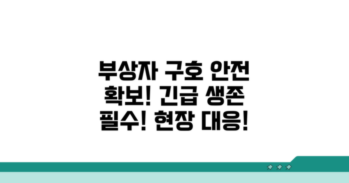 부상자 구호 및 안전 확보