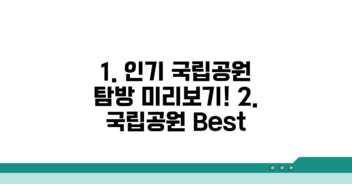 인기 국립공원 탐방 미리보기