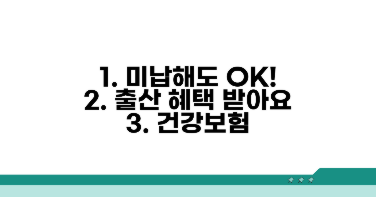 건강보험 미납 시 출산 관련 혜택