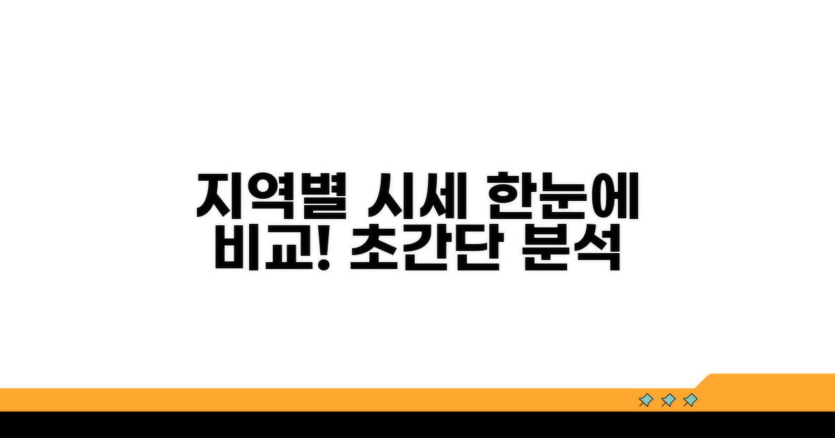 지역별 시세 한눈에 비교 분석