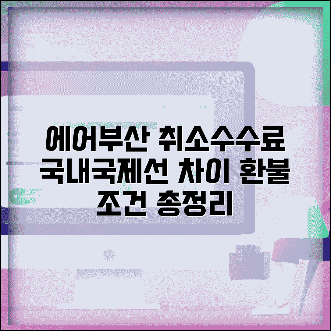 에어부산 취소수수료 저비용항공 | 국내선 국제선 취소 수수료 차이와 환불 가능 조건