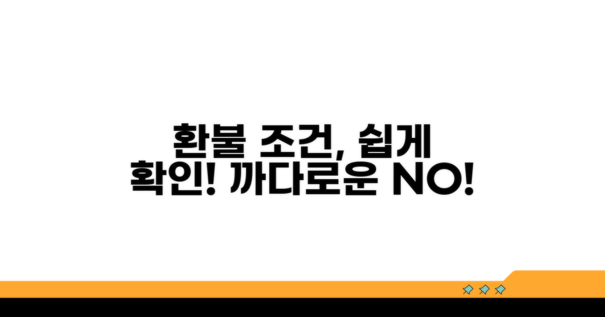 환불 조건, 까다롭지 않게 확인하는 법