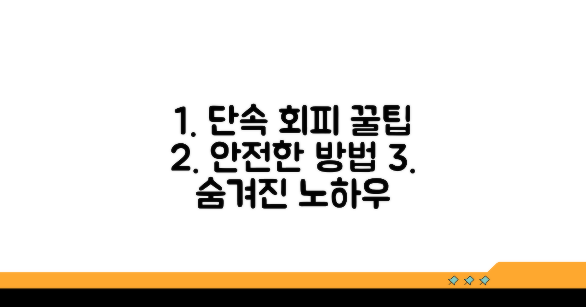 효과적인 단속 회피 방법