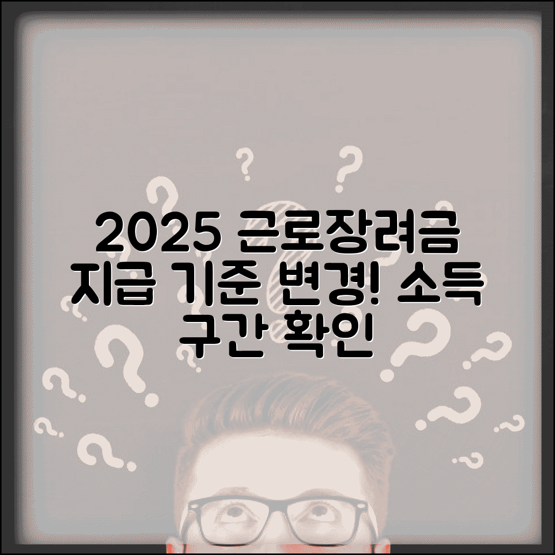 2025년 근로장려금 산정표 개정 | 올해 변경된 근로장려금 지급 기준과 소득 구간표