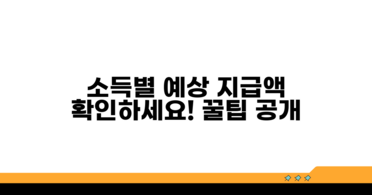 소득 구간별 예상 지급액 확인