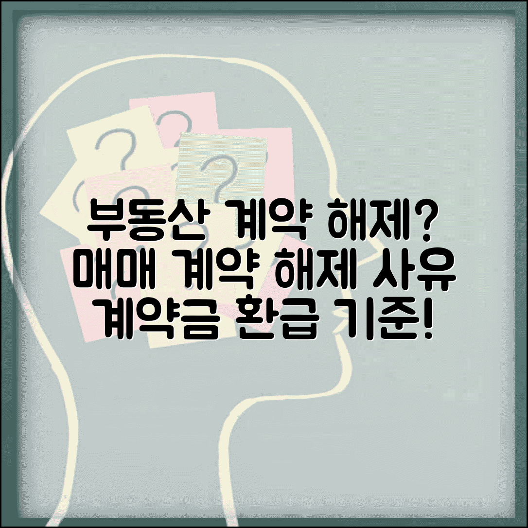 부동산 계약 해제 조건 | 매매계약 해제 사유와 계약금 환급 기준