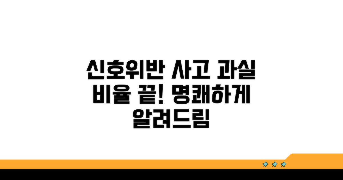 신호 위반 차량 과실 비율 산정