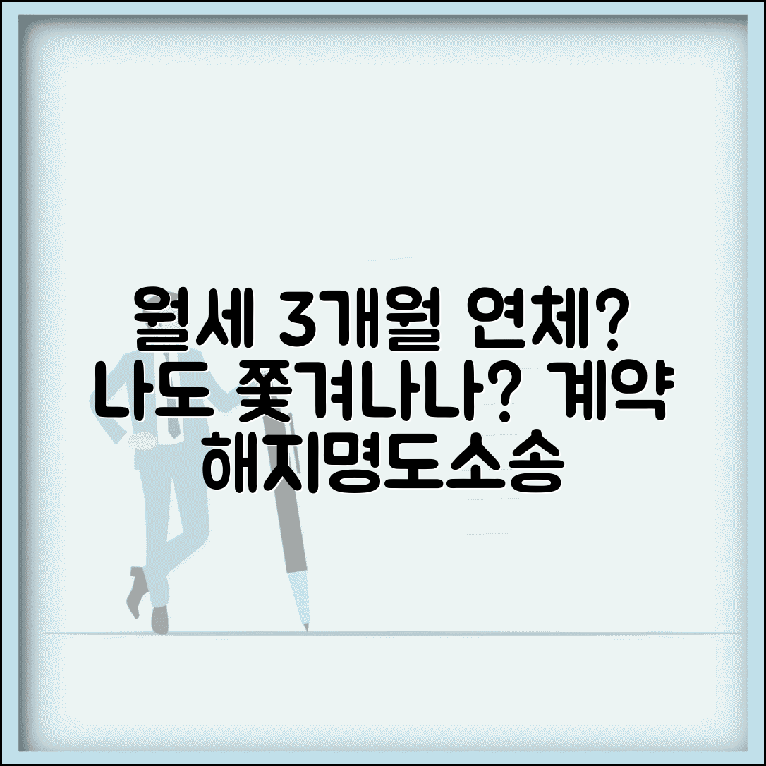월세 연체 몇개월에 쫓겨나나 | 월세 3개월 연체시 계약해지 통지와 명도소송