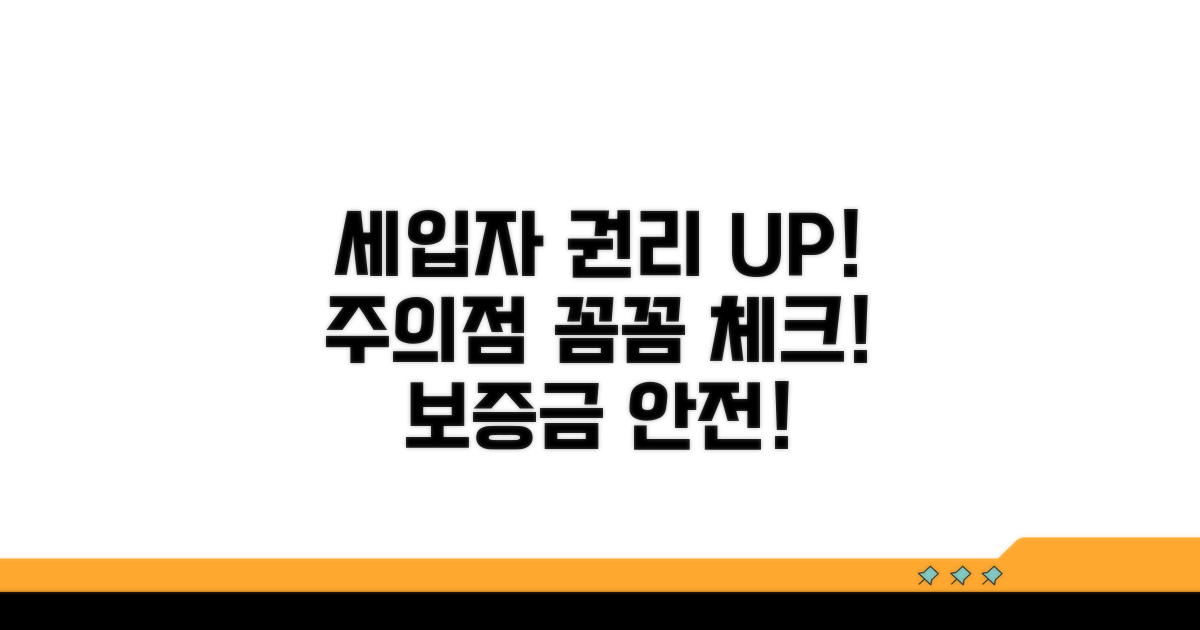 세입자 권리 보호 및 주의점