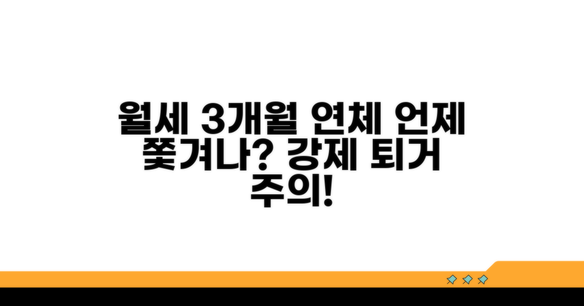 월세 3개월 연체, 언제 쫓겨나나