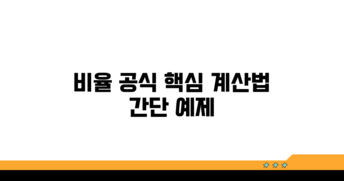 비율 계산 기본 공식과 예시