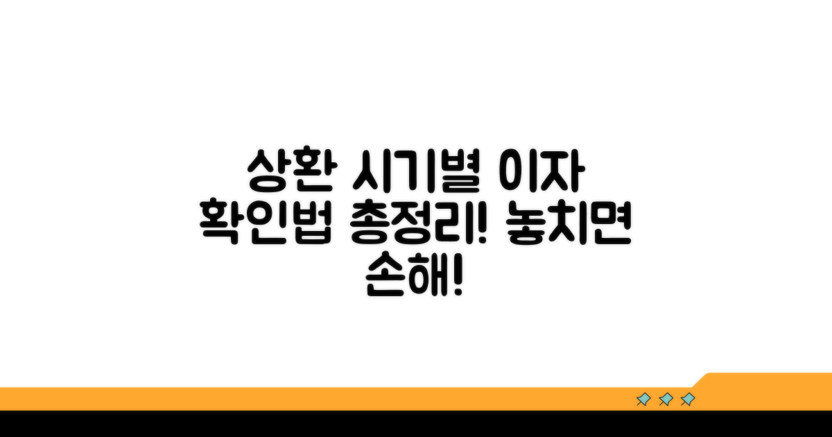 상환 시기별 이자 확인법