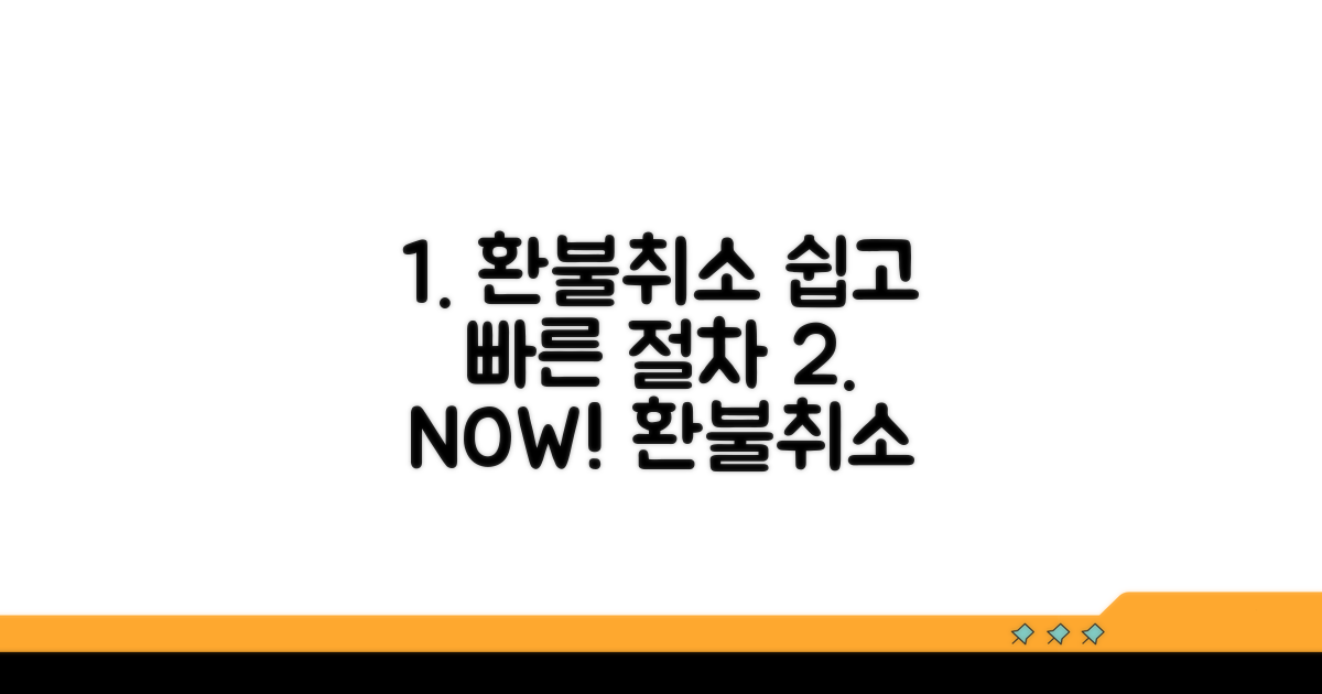 환불 및 취소 절차 안내