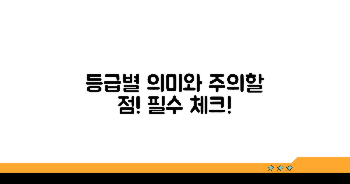 등급별 의미와 주의할 점