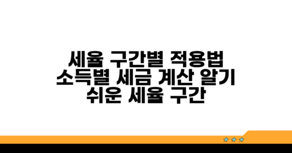 과세표준 구간별 세율 적용법