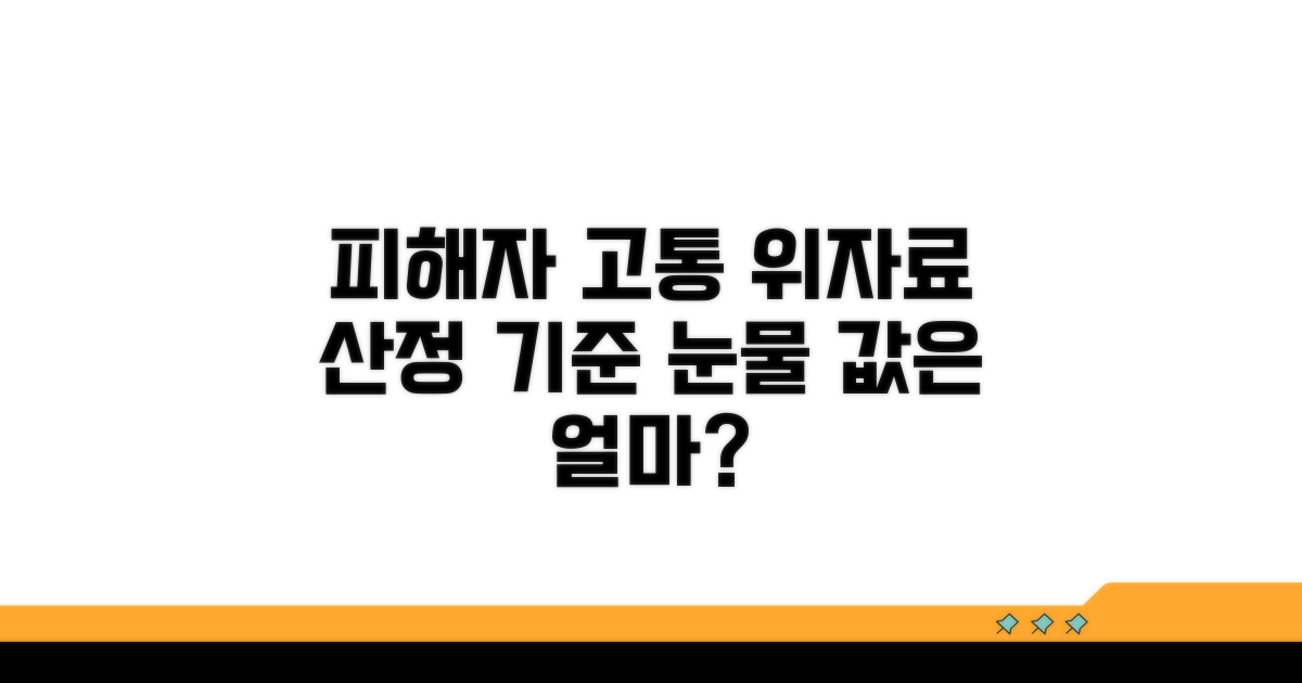 피해자의 고통, 위자료 산정의 기준