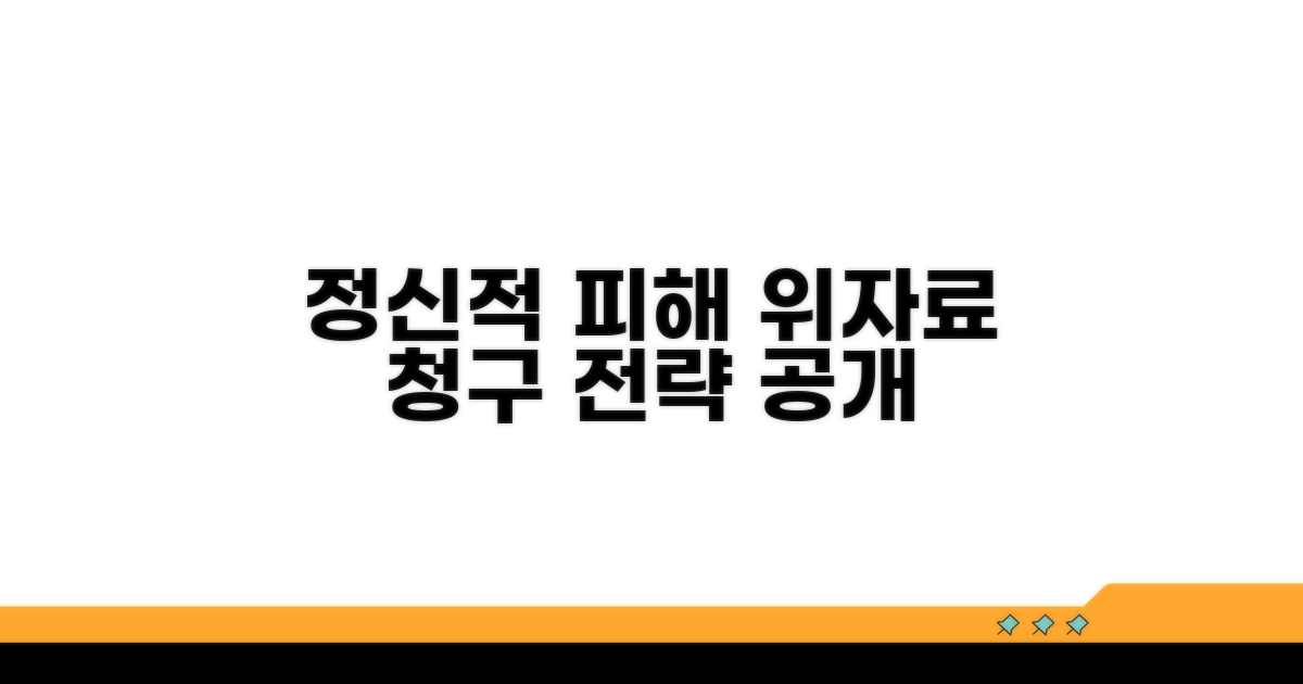 정신적 피해, 위자료 청구 전략