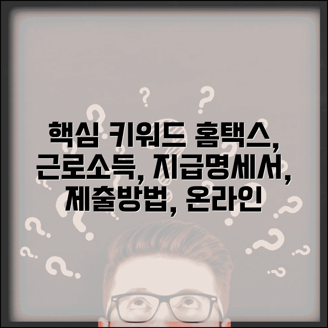 홈택스 근로소득 지급명세서 제출방법 | 홈택스 지급명세서 온라인 제출