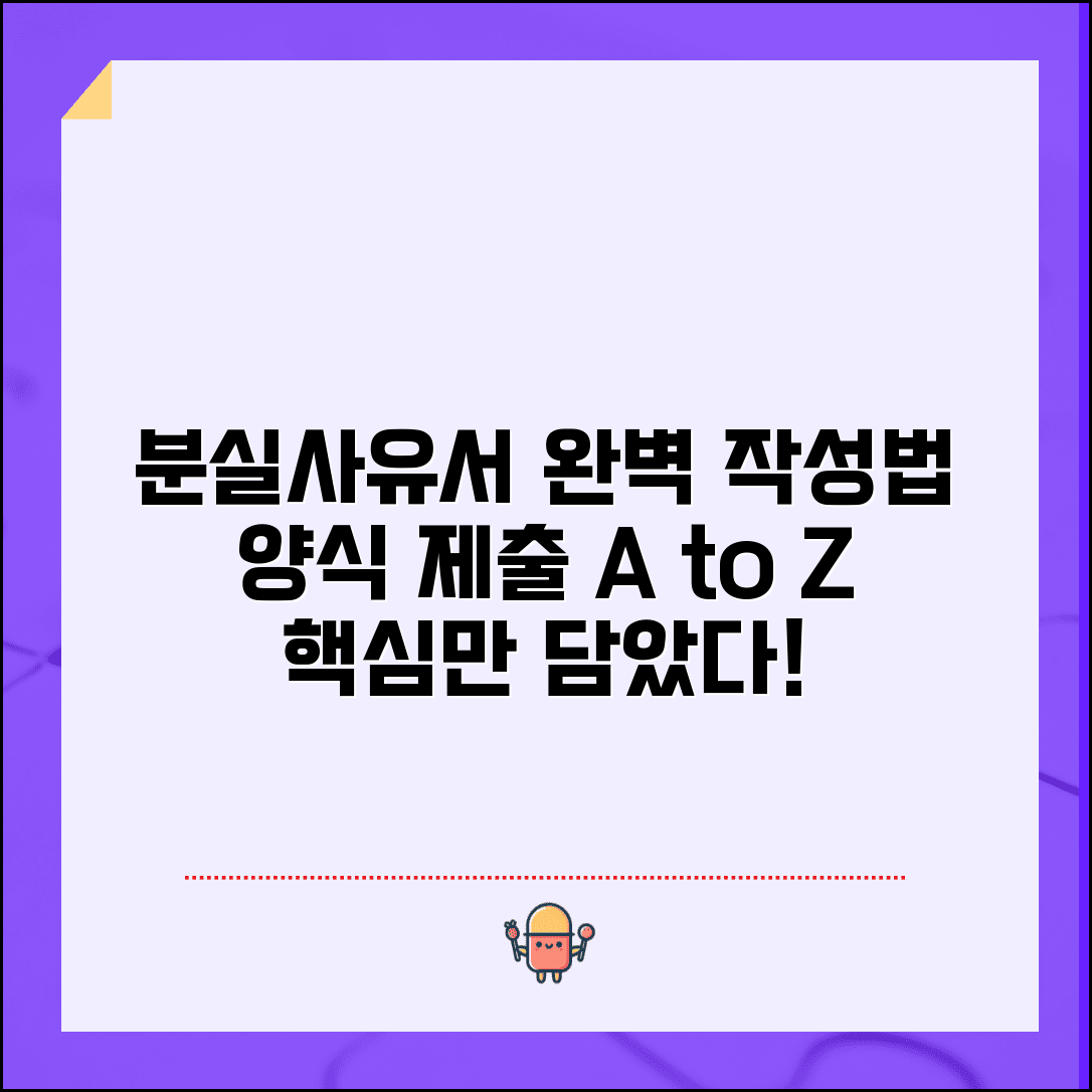 분실사유서양식 작성법 제출 방법 | 분실사유서 완벽 작성 가이드