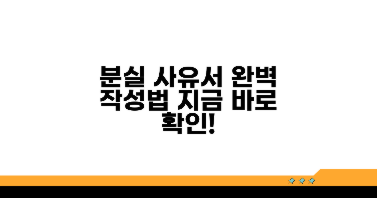 분실사유서 작성법 상세 안내