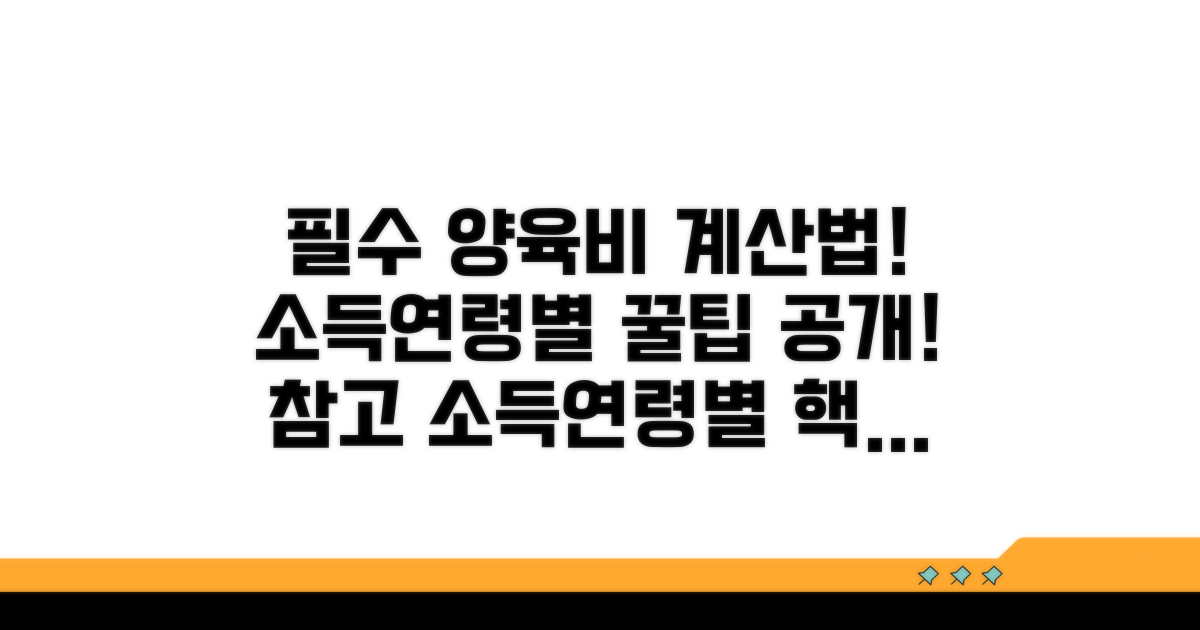 소득과 연령별 표준 양육비 계산법
