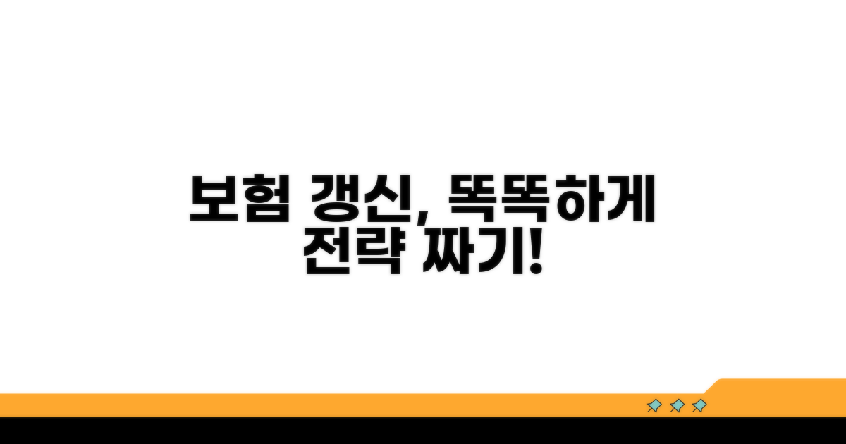 합리적인 보험 갱신 전략