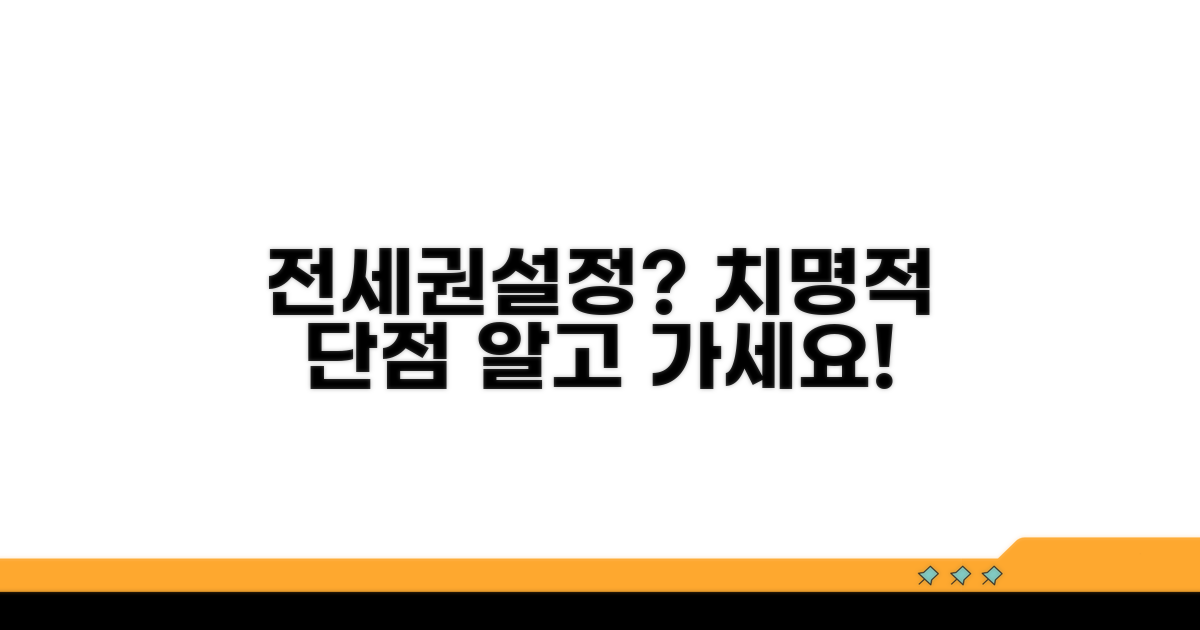 전세권설정 단점은 무엇일까