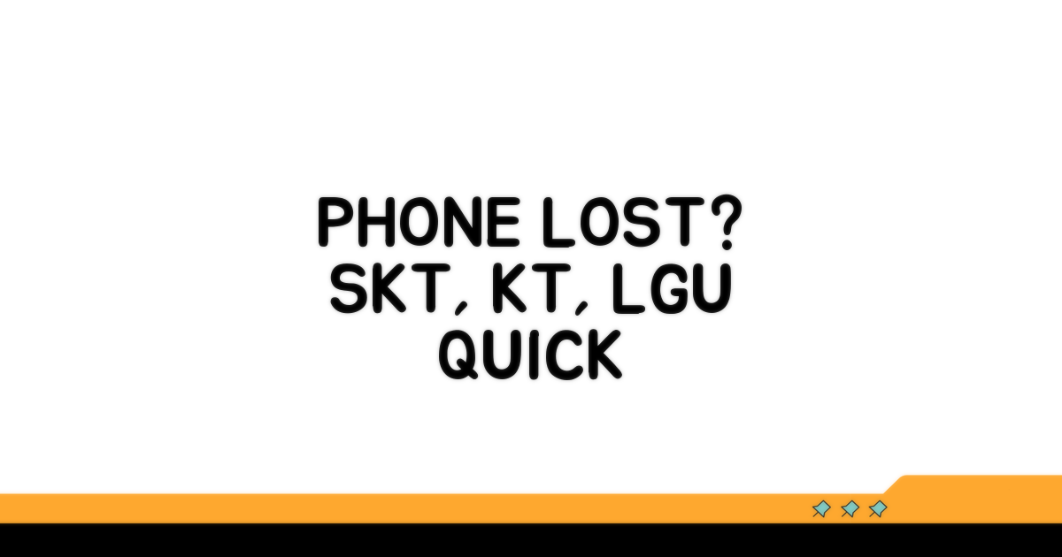 SKT, KT, LGU+ 분실 대처법