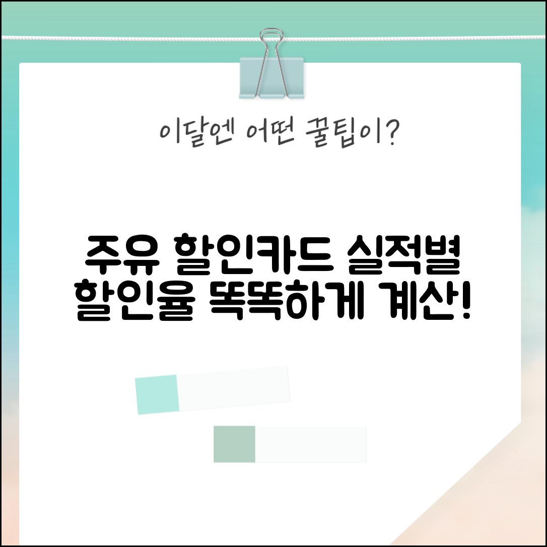 주유 할인카드 선택 실적조건별 실질 할인율 계산 방법