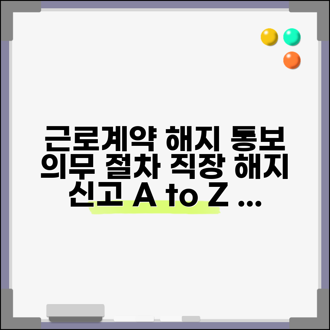 근로계약 해지 통보 의무와 절차 | 직장 근로계약 해지 신고 방법 총정리