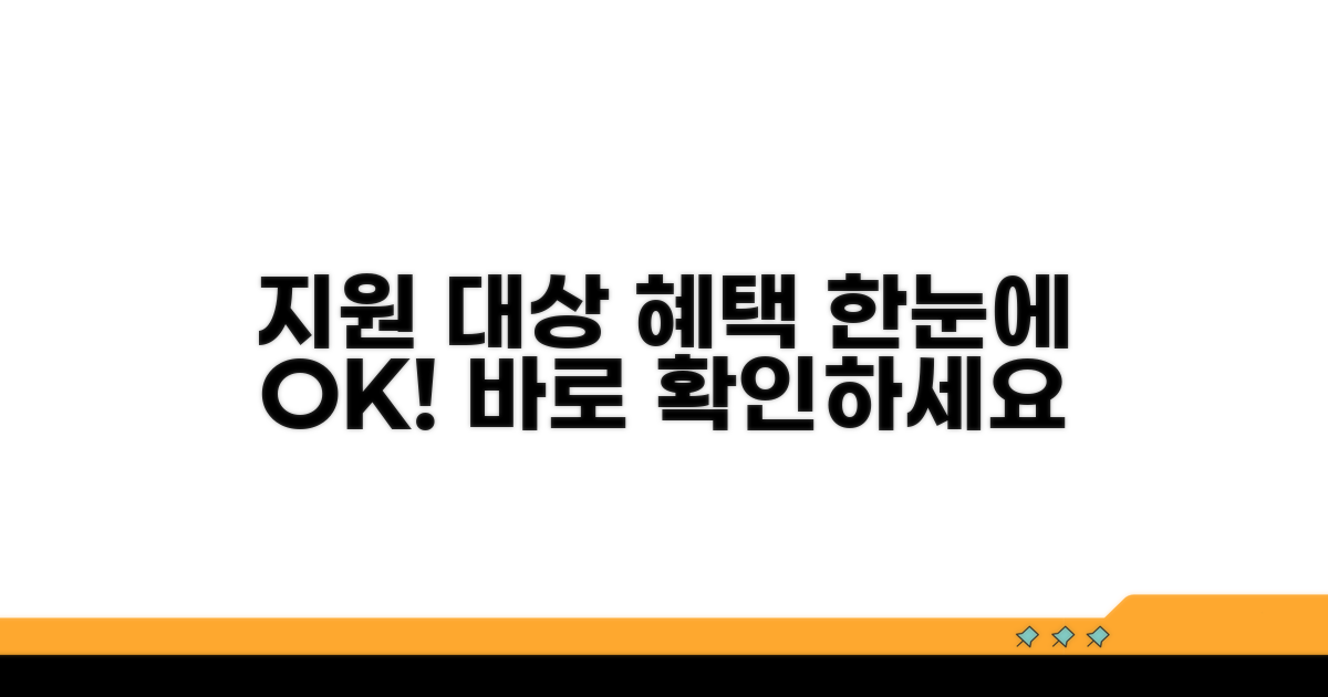 지원 대상과 혜택 한눈에 보기