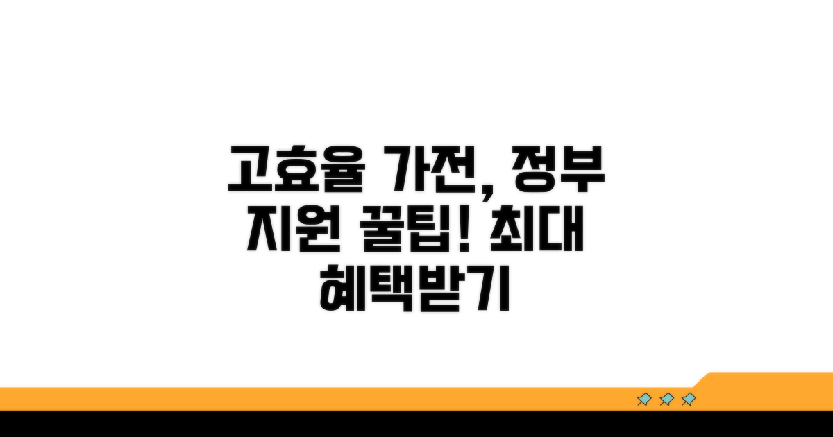 고효율 가전 지원사업 활용법