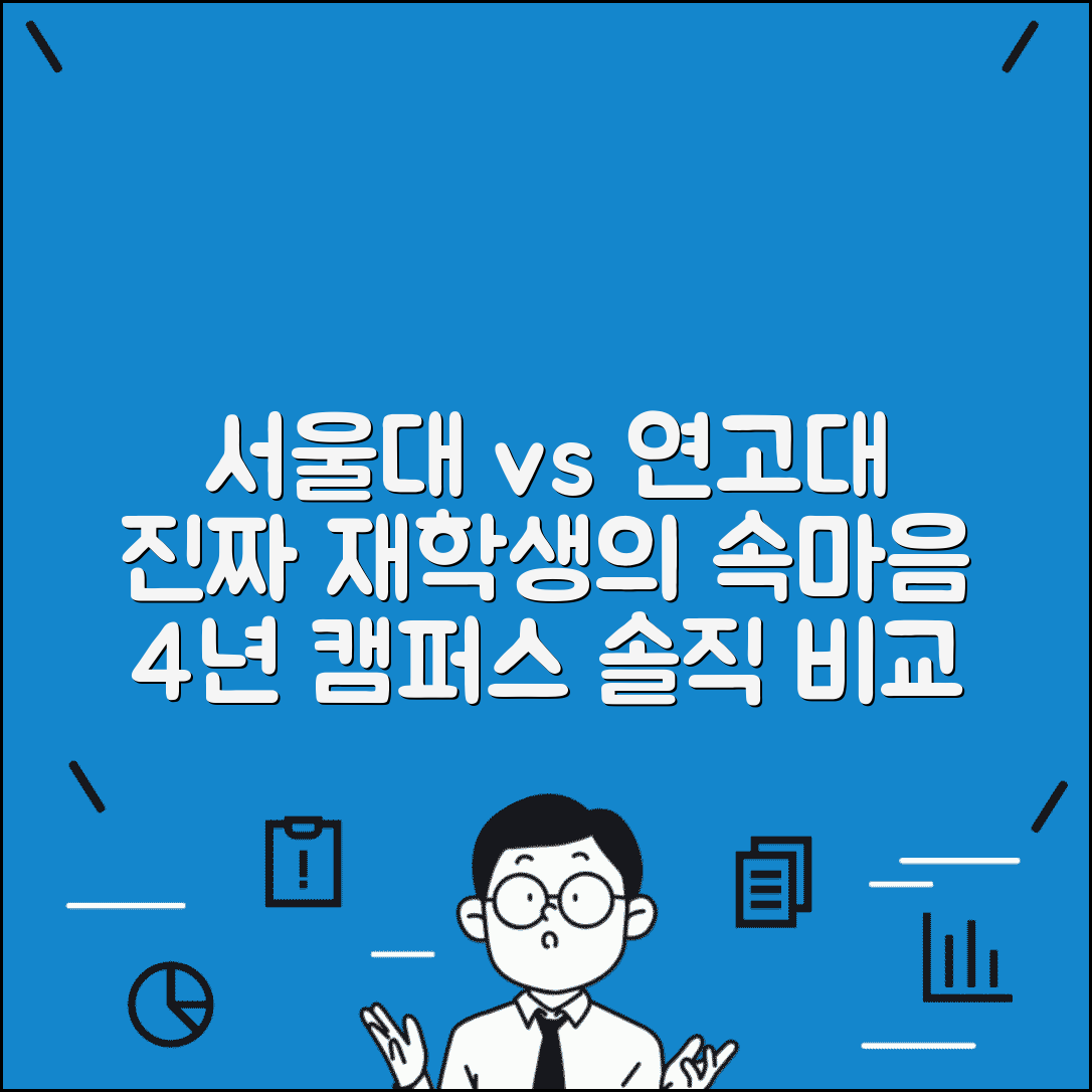 서울대 vs 연고대 실제 재학생이 느끼는 차이 | 캠퍼스 생활 4년 솔직 비교