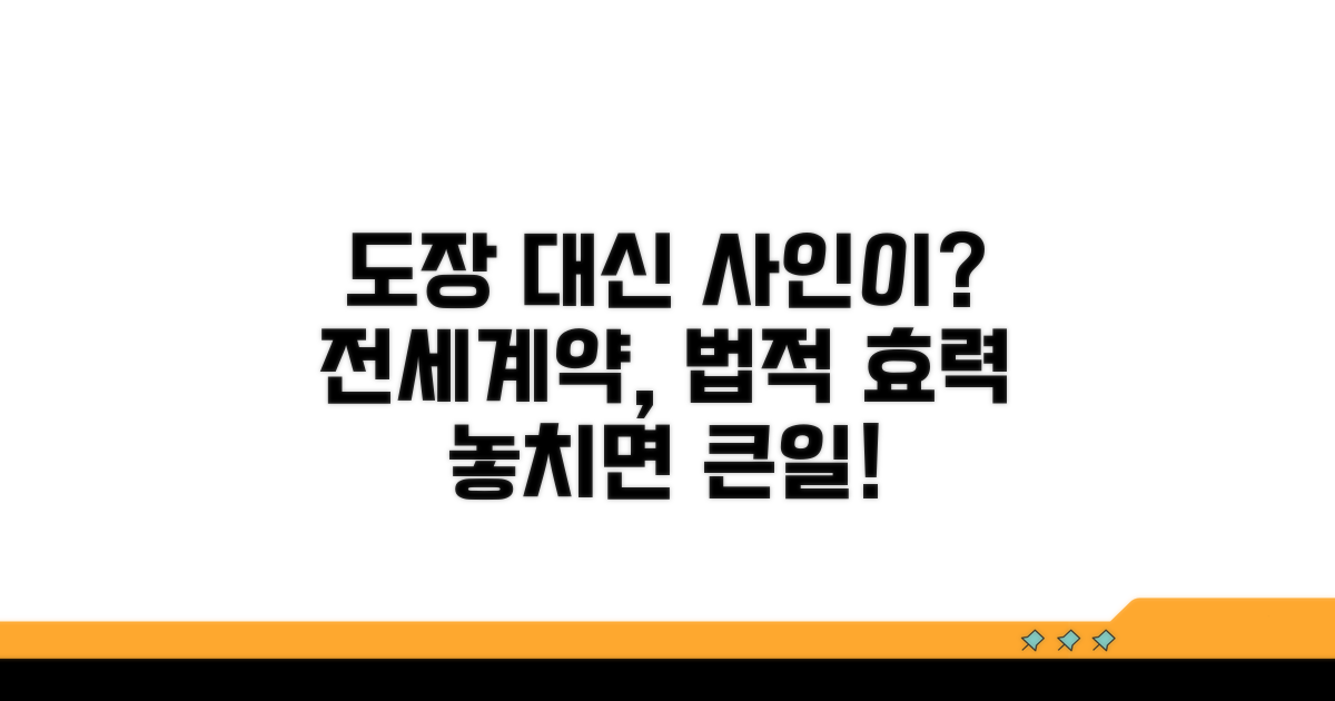 전세계약서, 도장 대신 사인 가능할까