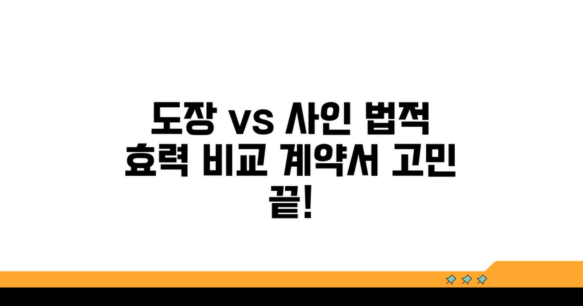 계약서 서명, 도장과 사인 법적 차이