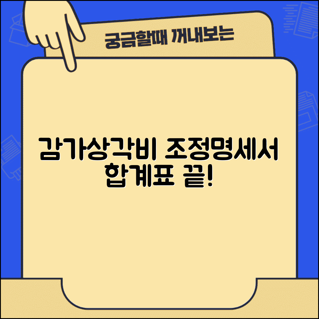 감가상각비 조정명세서 | 감가상각비조정명세서 합계표 작성