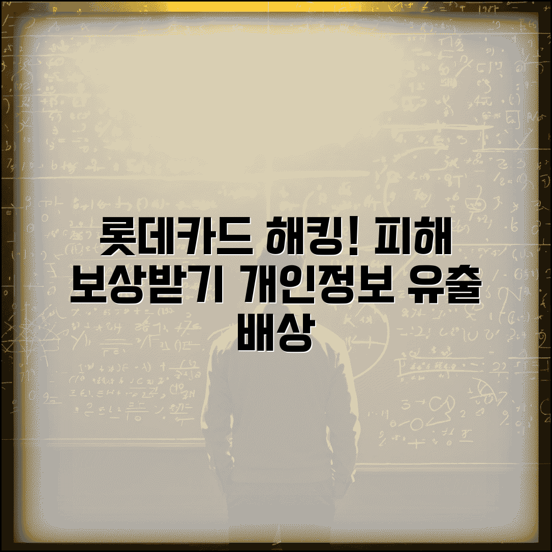 롯데카드 해킹 피해보상 신청 | 롯데카드 개인정보 유출 배상 받기