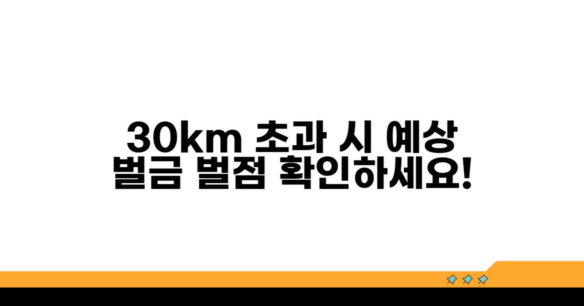 30km 과속 시 예상 벌금 및 벌점