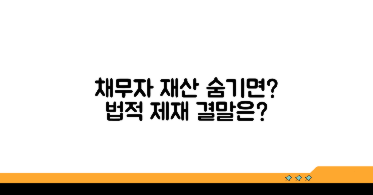 채무자의 재산 숨기면 어떻게 되나요?