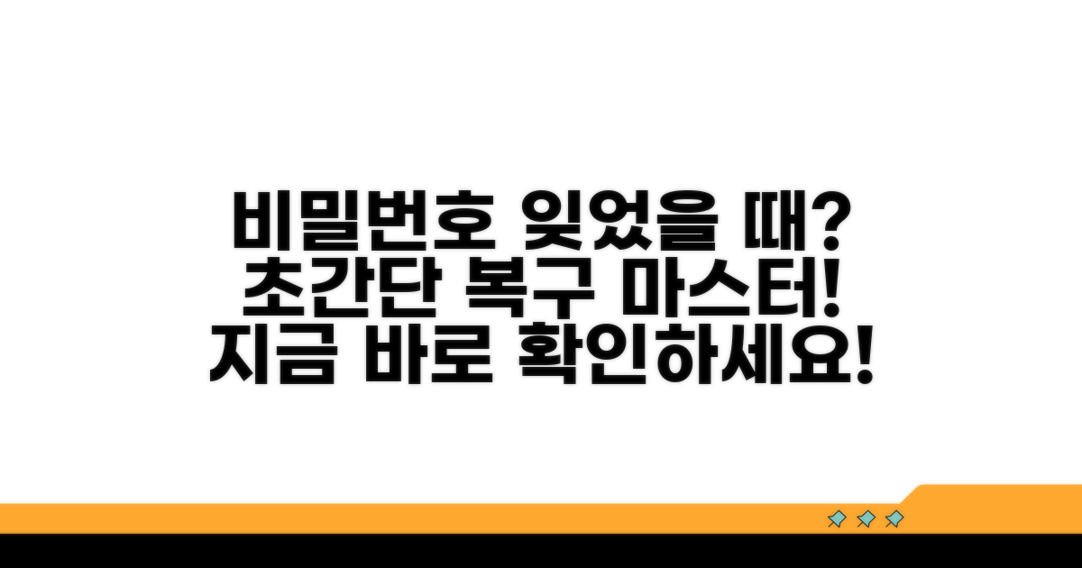 비밀번호 분실 시 복구 방법