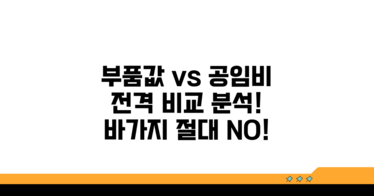 부품값, 공임비 비교 분석