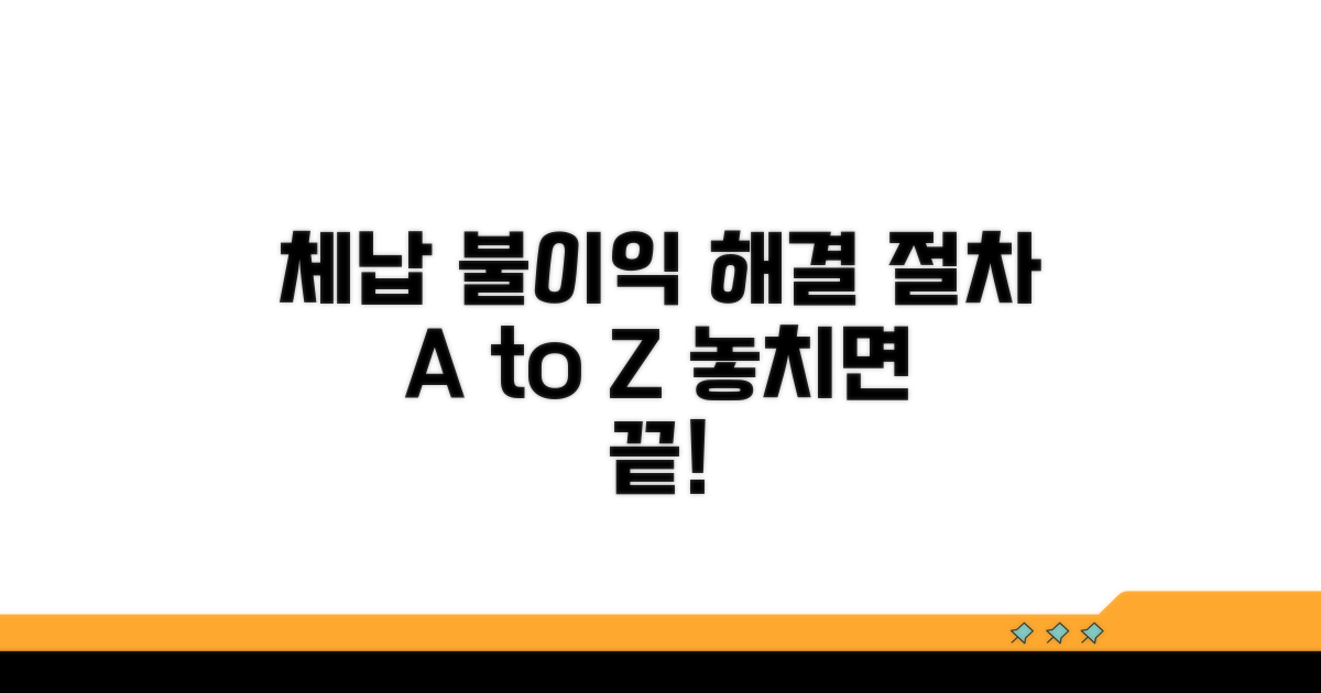 체납 시 불이익과 해결 절차