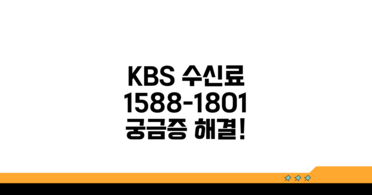 KBS 수신료 문의 전화 1588-1801