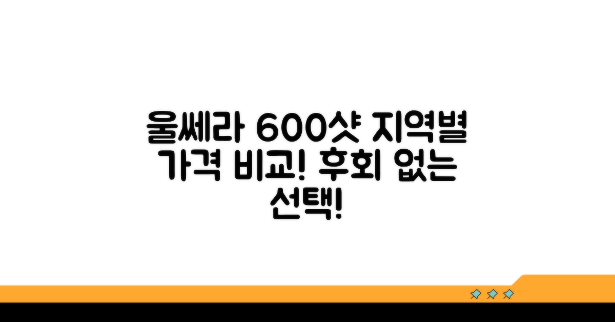 지역별 울쎄라 600샷 가격 비교