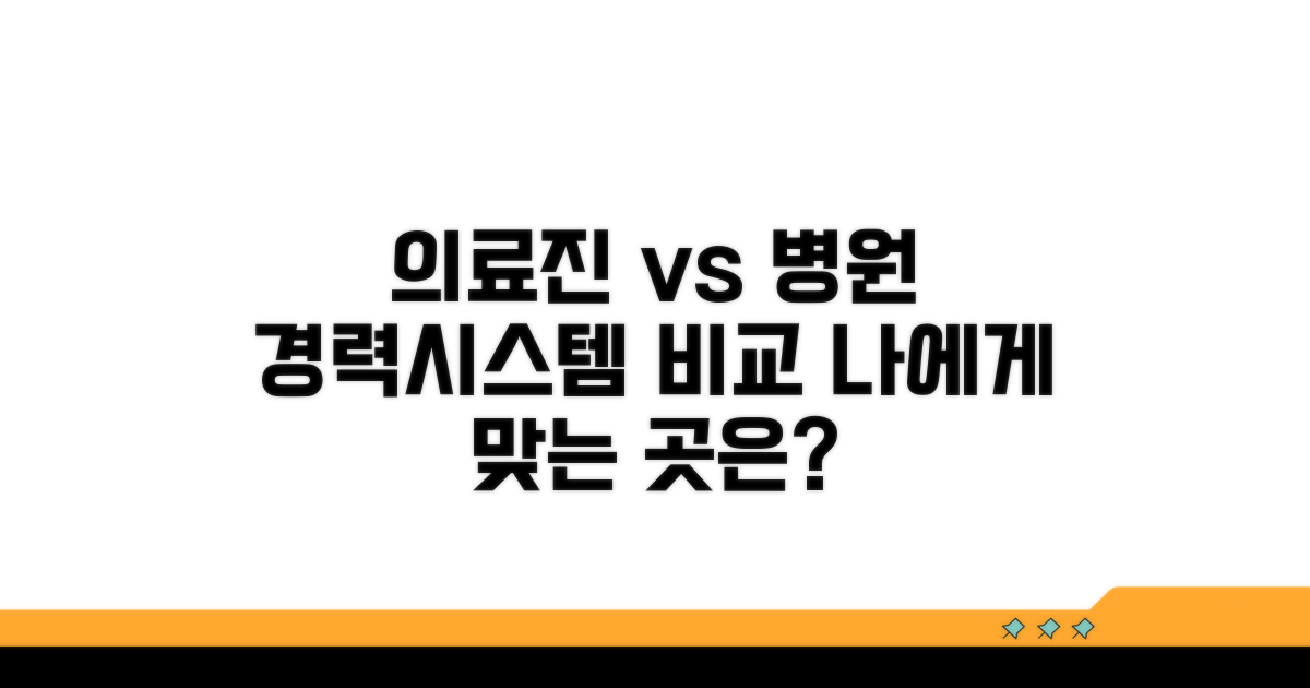 의료진 경력과 병원 시스템 비교